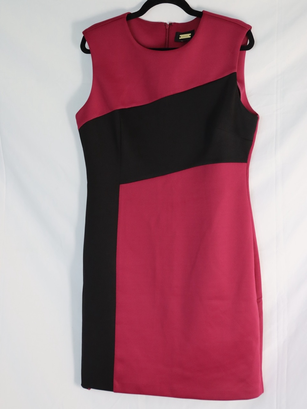 Alexia Admor Berry and Black Colorblock Mini Dress